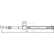 Apec Brake Hydraulic Hose Line Front Left HOS3651