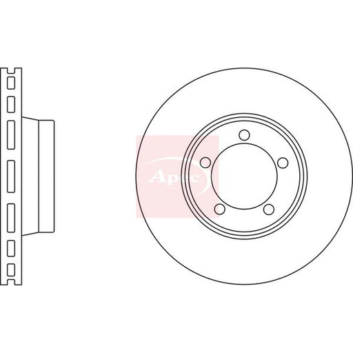 Apec 2 x Vented Front Brake Discs DSK2061