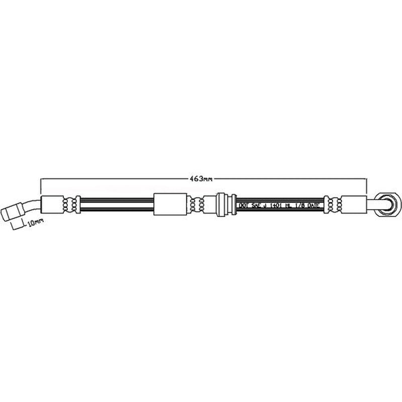 Juratek Brake Hydraulic Hose Line Fron JBH1327L