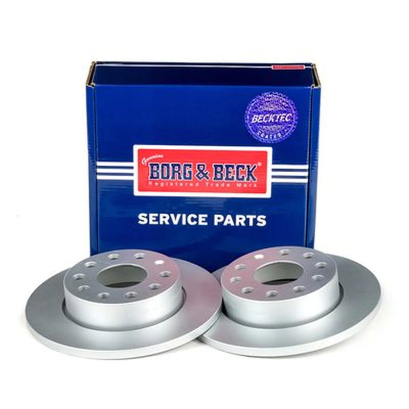 Borg & Beck 2 x Solid Rear Brake Discs BBD4384