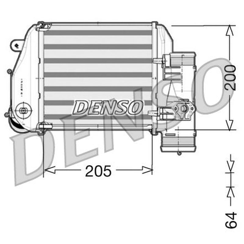 Denso Intercooler (Charge Air Cooler) Left DIT02024