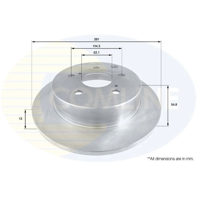 Comline 2 x Solid Rear Brake Discs ADC01137