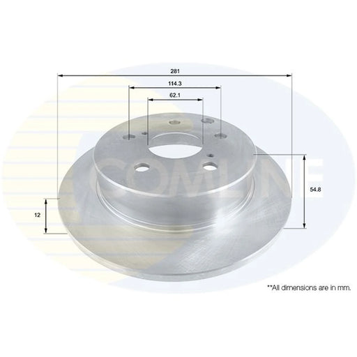 Comline 2 x Solid Rear Brake Discs ADC01137