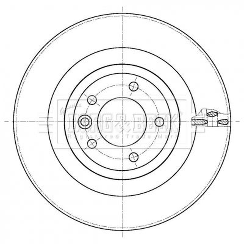 Borg & Beck 2 x Vented Rear Brake Discs BBD6108S
