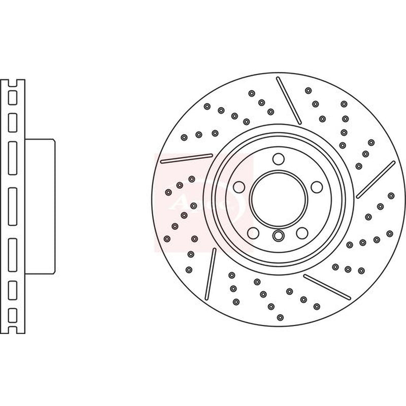 Apec 2 x Vented Front Brake Discs DSK3106