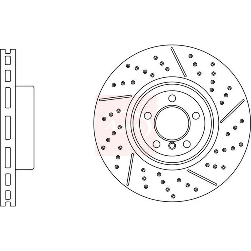 Apec 2 x Vented Front Brake Discs DSK3106
