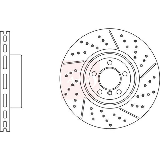 Apec 2 x Vented Front Brake Discs DSK3106