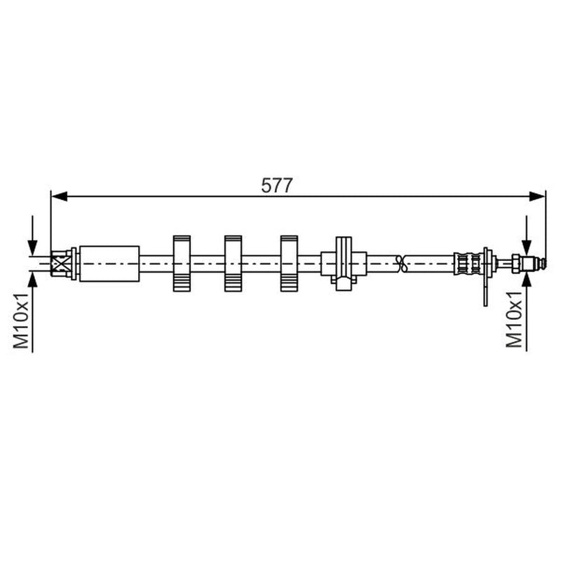 Bosch Brake Hydraulic Hose Line Front Right 1 987 476 810