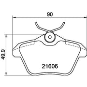 DON Rear Brake Pad Set PCP1498