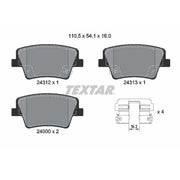 Textar Rear Brake Pad Set 2431201