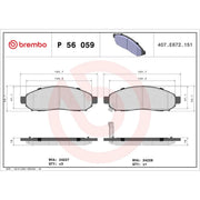 Brembo 4 x Front Brake Pad Set P56059