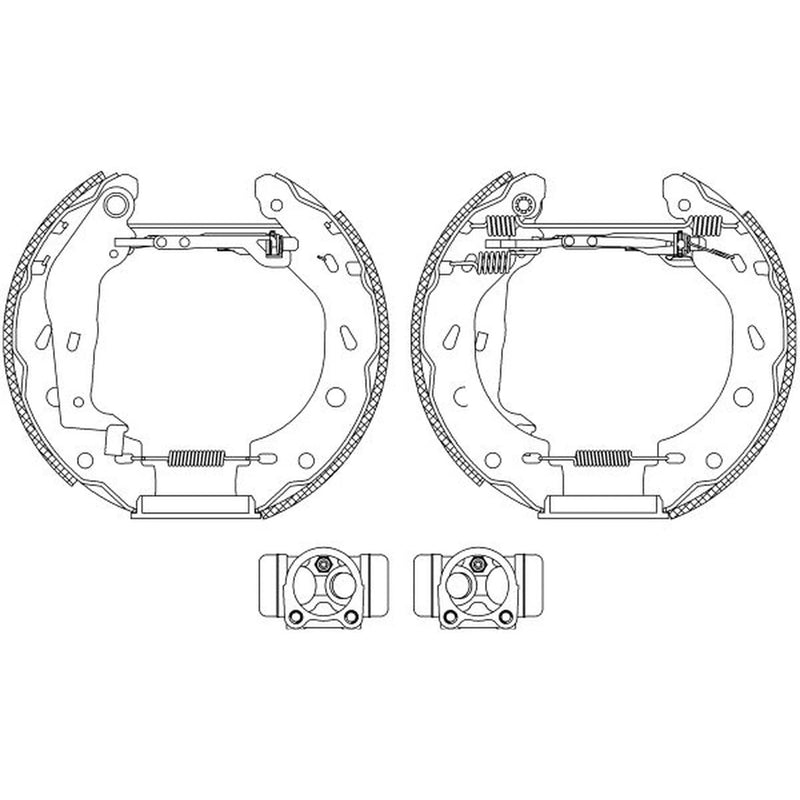 Mintex Brake Shoe Set Axle Kit MSP233