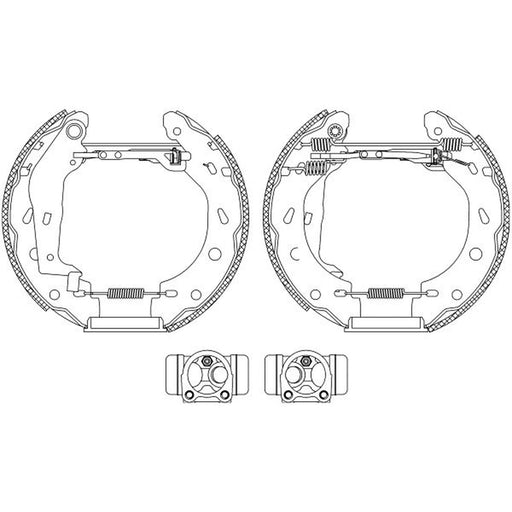 Mintex Brake Shoe Set Axle Kit MSP233