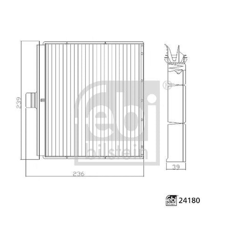 Febi Cabin Air Filter (Pollen Filter) 24180