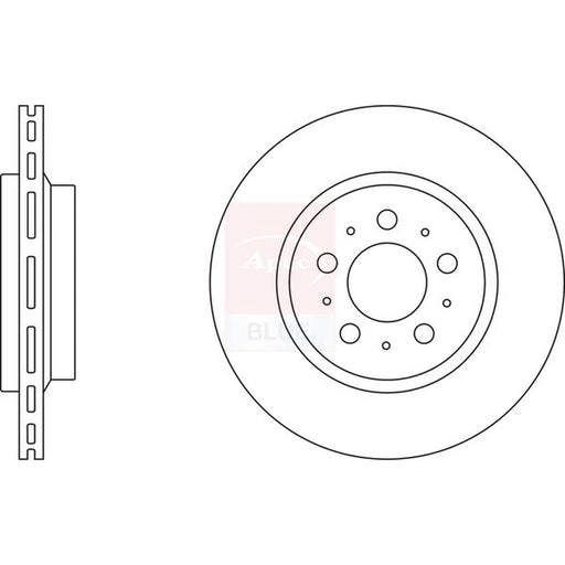 Apec 2 x Vented Rear Brake Discs SDK6131