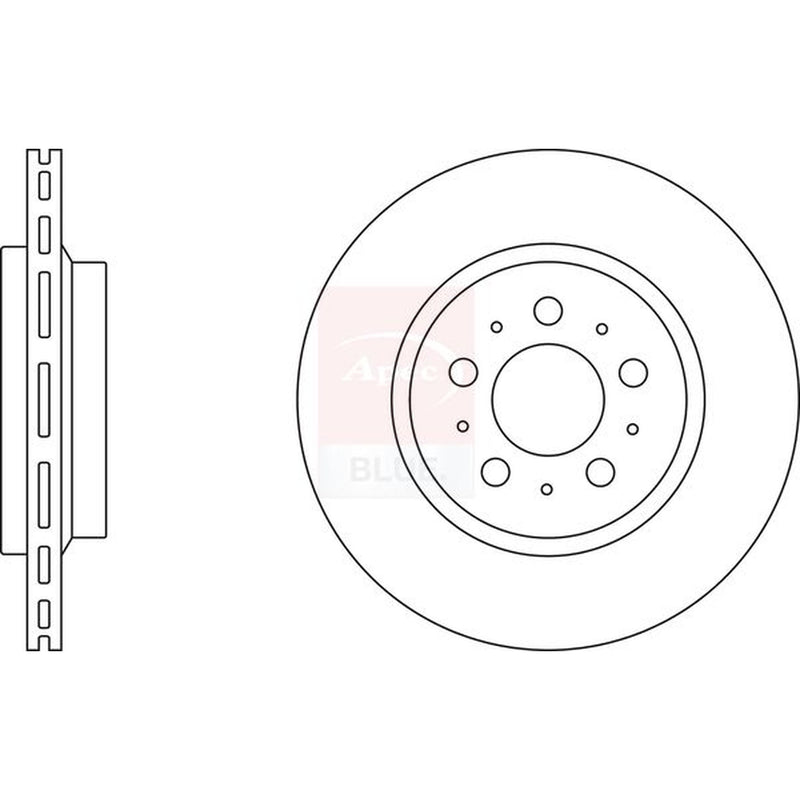 Apec 2 x Vented Rear Brake Discs SDK6131