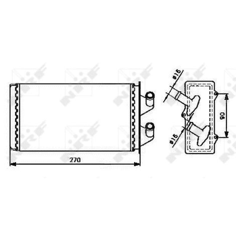 NRF Heater Matrix Core Heat Exchanger 53213