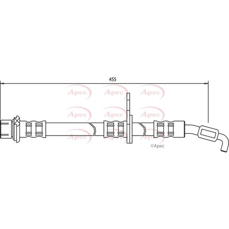 Apec Brake Hydraulic Hose Line Front Right HOS3531