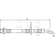 Apec Brake Hydraulic Hose Line Front Right HOS3531