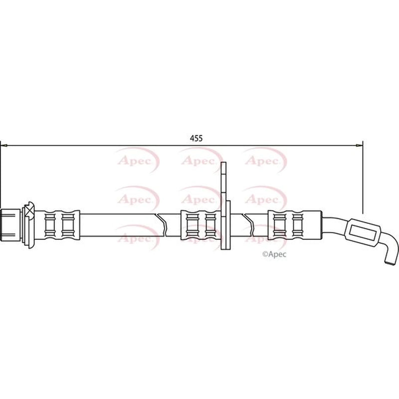 Apec Brake Hydraulic Hose Line Front Right HOS3531