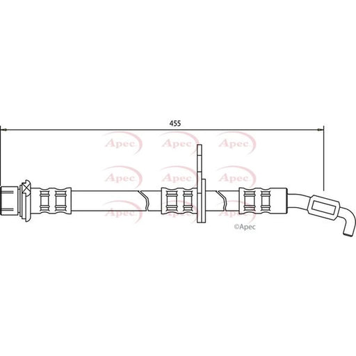 Apec Brake Hydraulic Hose Line Front Right HOS3531