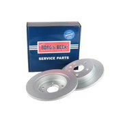 Borg & Beck 2 x Solid Rear Brake Discs BBD4757