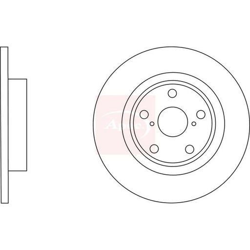 Apec 2 x Solid Rear Brake Discs DSK3053
