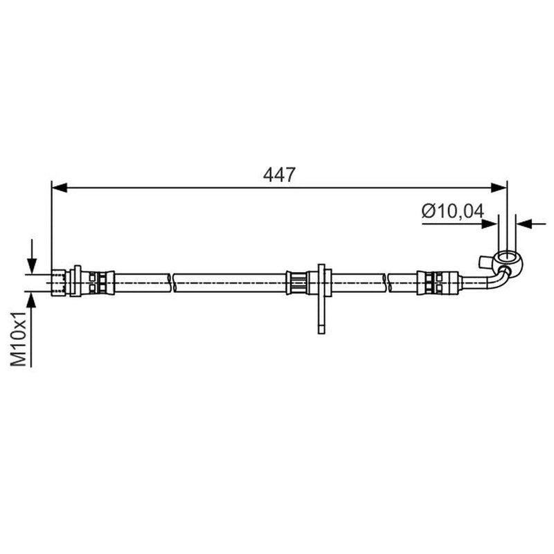 Bosch Brake Hydraulic Hose Line Front Left 1 987 481 511