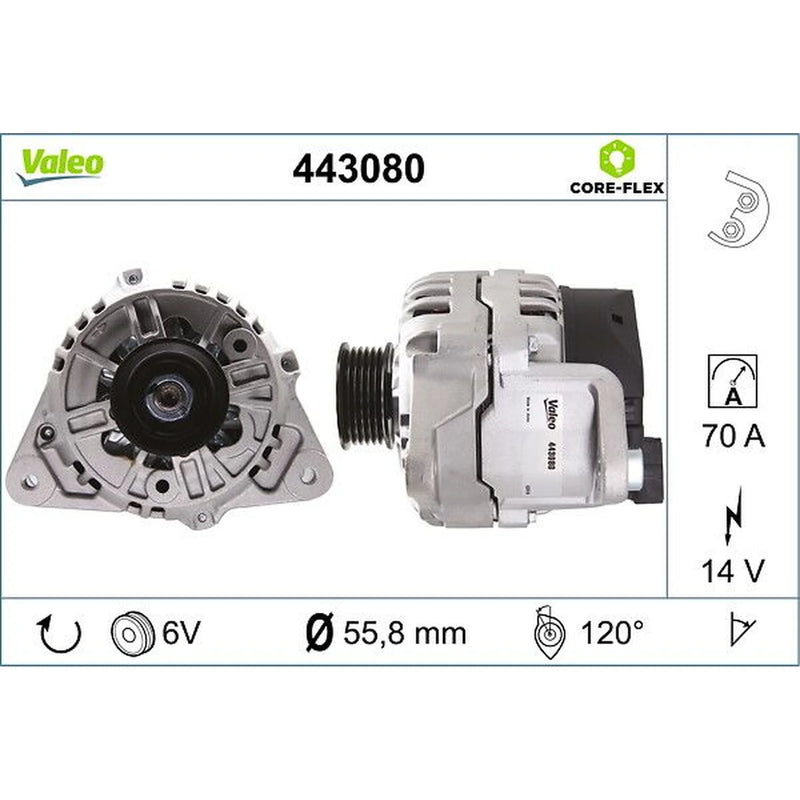 Valeo Car Alternator 12V 443080