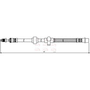 Apec Brake Hydraulic Hose Line Rear Left HOS3840