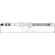 Apec Brake Hydraulic Hose Line Rear Left HOS3840