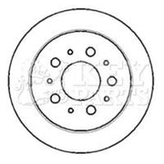 Key Parts 2 x Solid Rear Brake Discs KBD4404