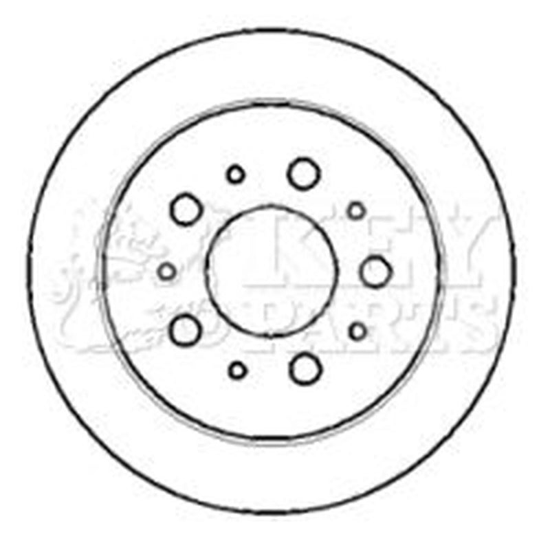 Key Parts 2 x Solid Rear Brake Discs KBD4404