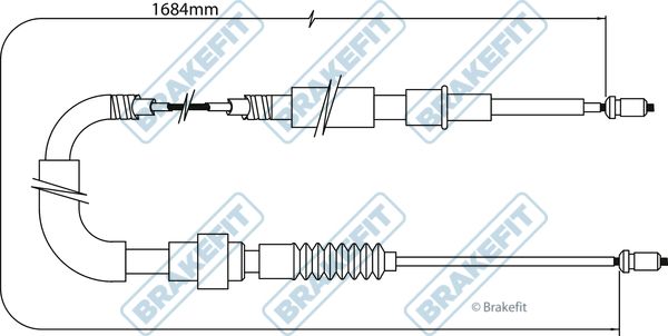 Apec Handbrake Cable Left Rear fits VW Golf 1997-2006 1.4 1.6 1.8 1.9 2.0 2.3