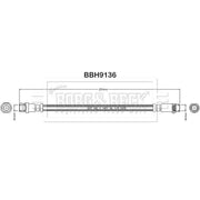 Borg & Beck Brake Hydraulic Hose Line Rear Left BBH9136