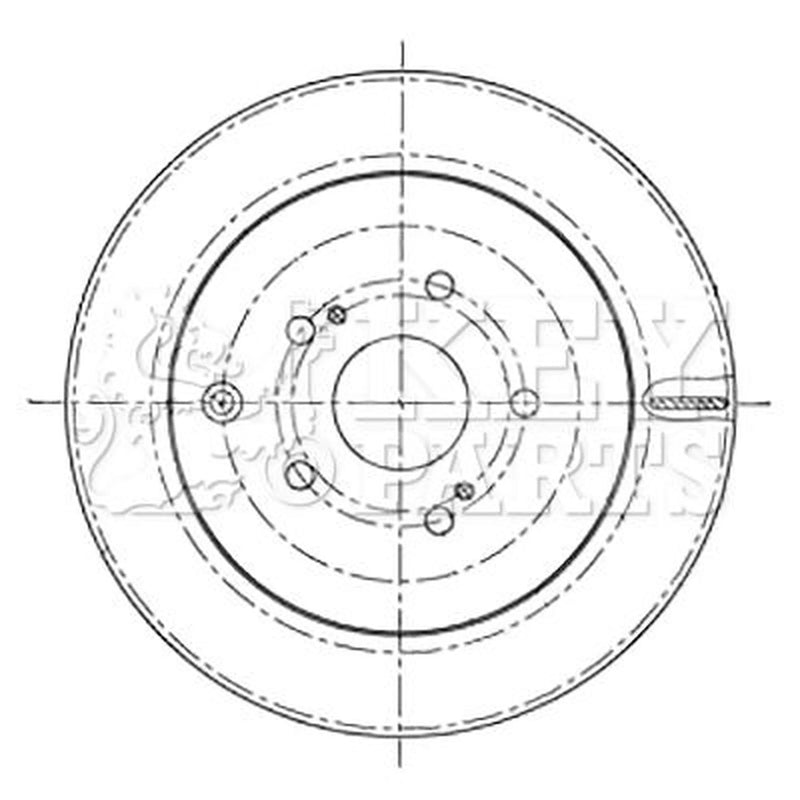 Key Parts 2 x Rear Brake Discs KBD5196