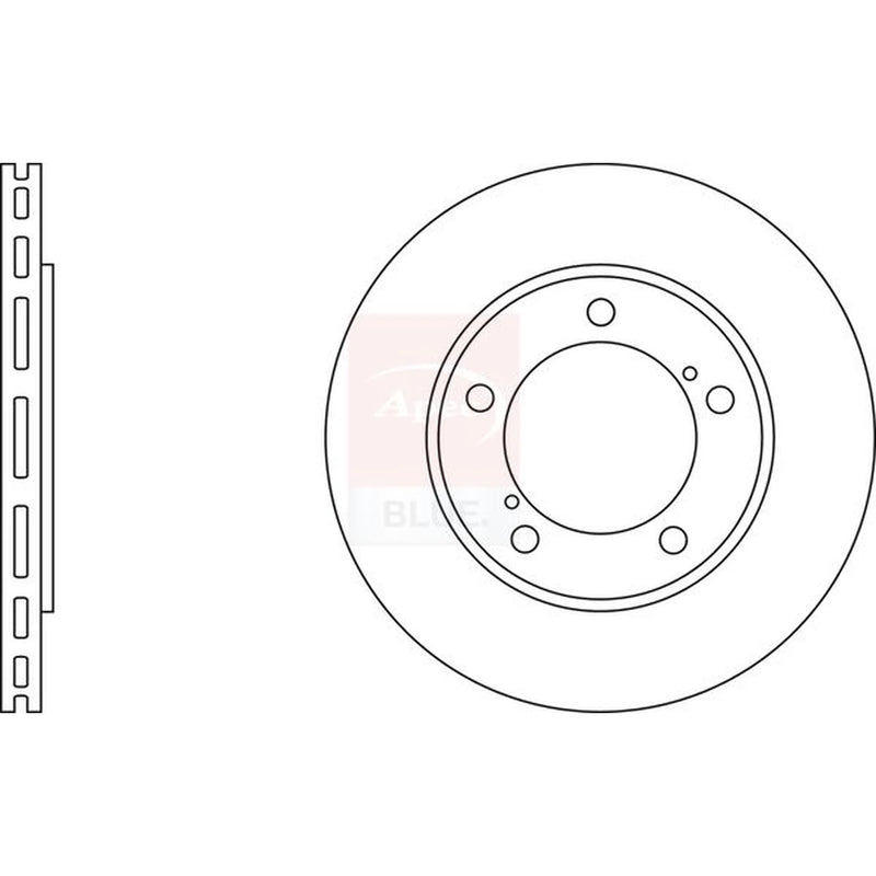 Apec 2 x Vented Front Brake Discs SDK6430