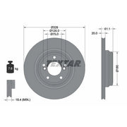 Textar 2 x Externally Vented Rear Brake Discs 92211305