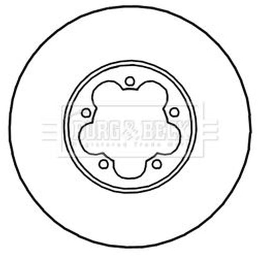 Borg & Beck 2 x Vented Front Brake Discs BBD5341