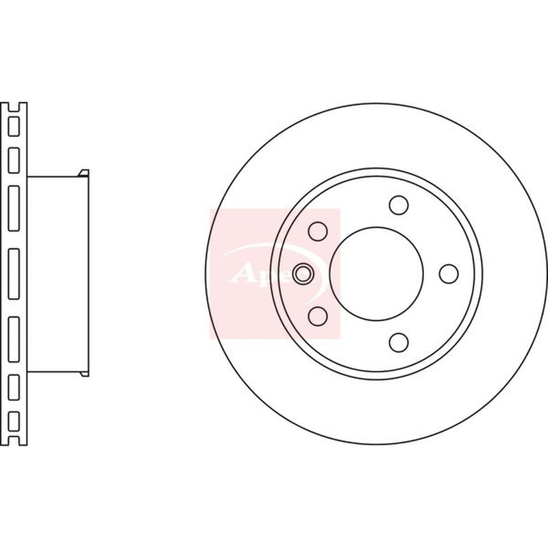 Apec 2 x Vented Front Brake Discs DSK2934