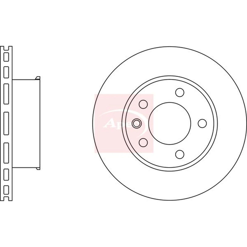 Apec 2 x Vented Front Brake Discs DSK2934