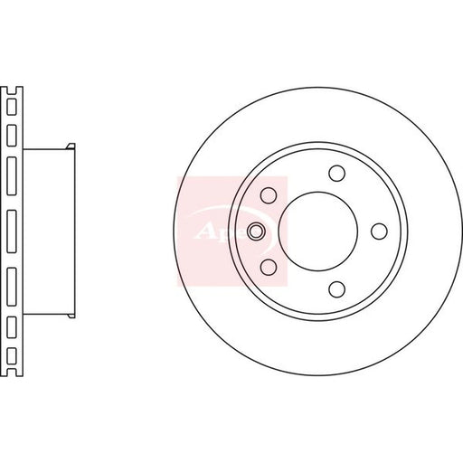 Apec 2 x Vented Front Brake Discs DSK2934