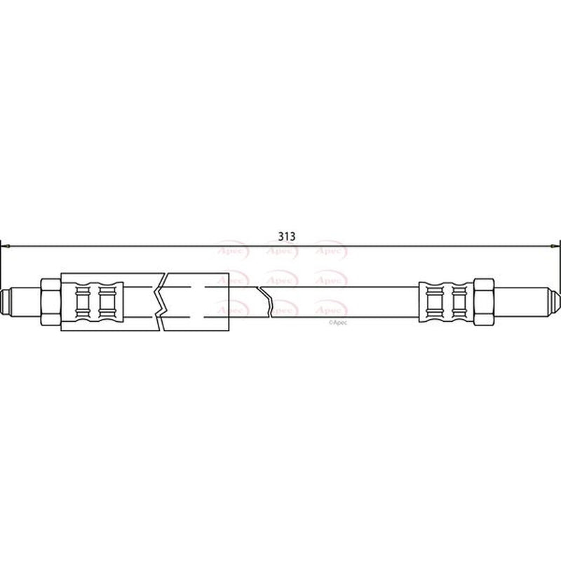 Apec Brake Hydraulic Hose Line Front HOS3154