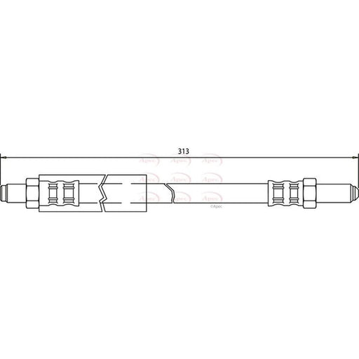 Apec Brake Hydraulic Hose Line Front HOS3154