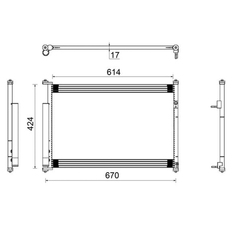 Mahle Air Conditioning Condenser AC 490 000S