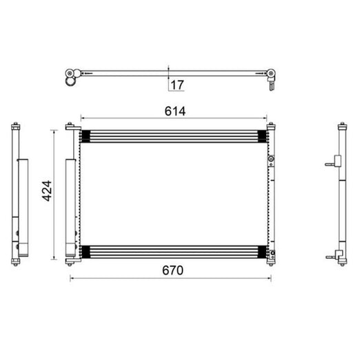 Mahle Air Conditioning Condenser AC 490 000S