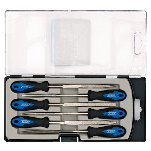 Draper Soft Grip Diamond Needle File Set 150mm (6 Piece)