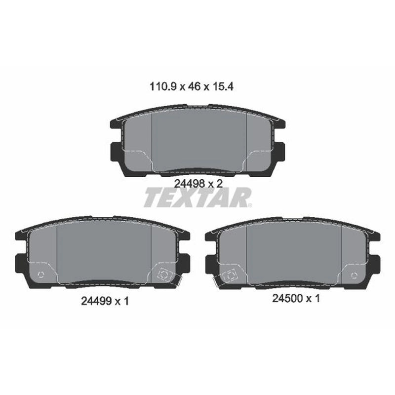 Textar Rear Brake Pad Set 2449801