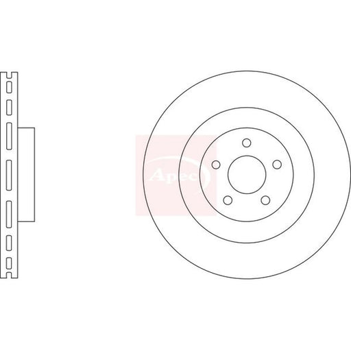 Apec 2 x Vented Front Brake Discs DSK3336