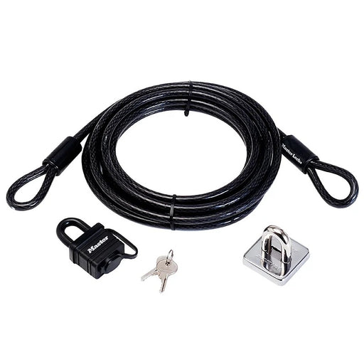 Master Lock Garden Security Kit with Lock Anchor & Cable 4.5m - 8271EURDAT